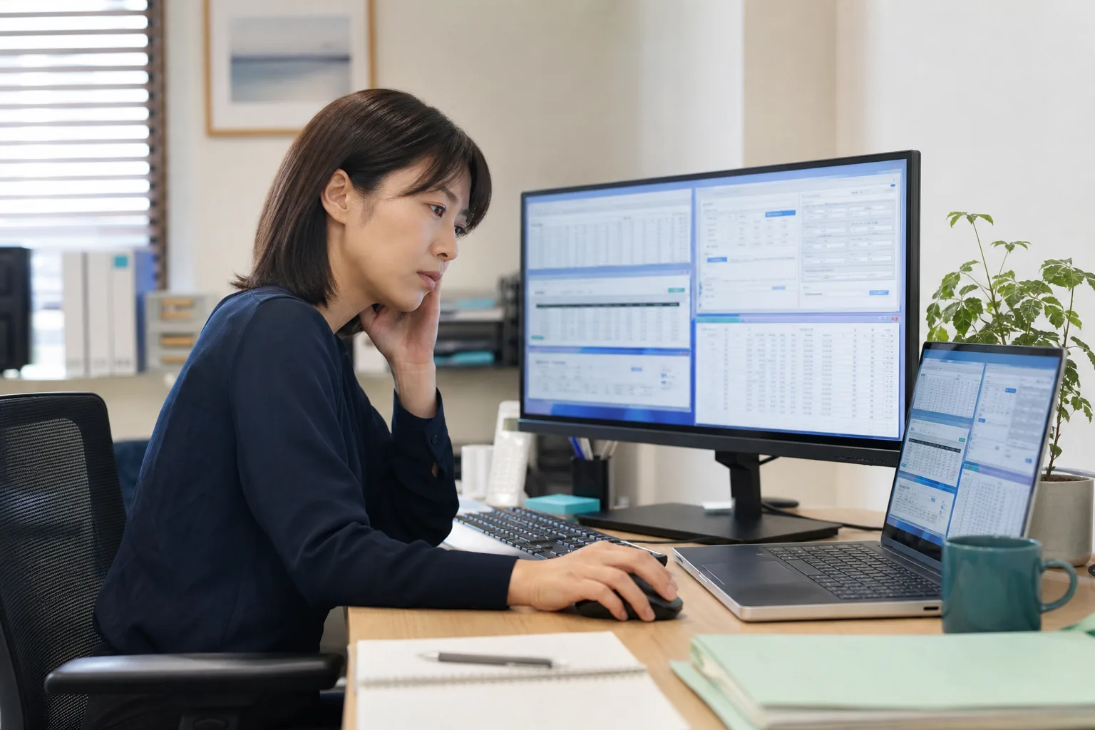 同じ会社名や金額を複数のExcelと業務システムへ入力する担当者